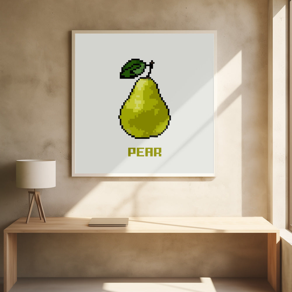 Pixel Fruit - Pear | Poster