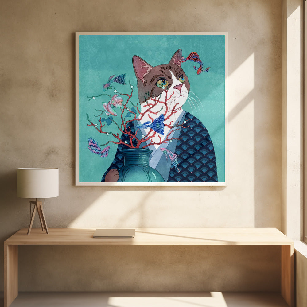 Cat and Fish | Poster