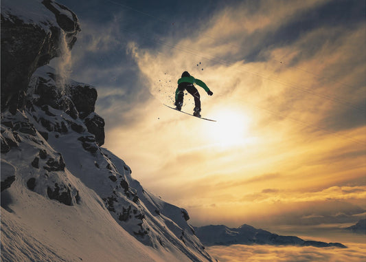Sunset Snowboarding | Poster