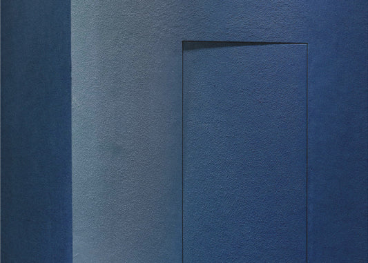 Blue minimalism or a secret door | Canvas