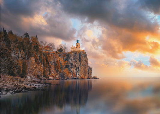 A Cloudy Day at Split Rock Lighthouse | Poster