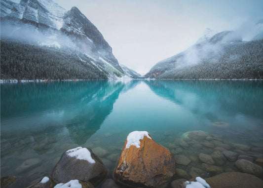 Foggy Lake Louise | Wallpaper