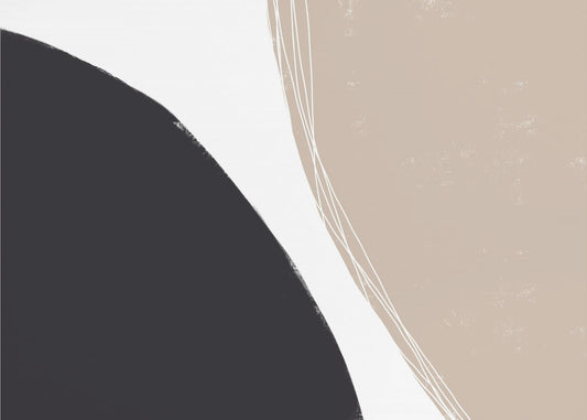 Black And Beige Organic Shapes | Wallpaper