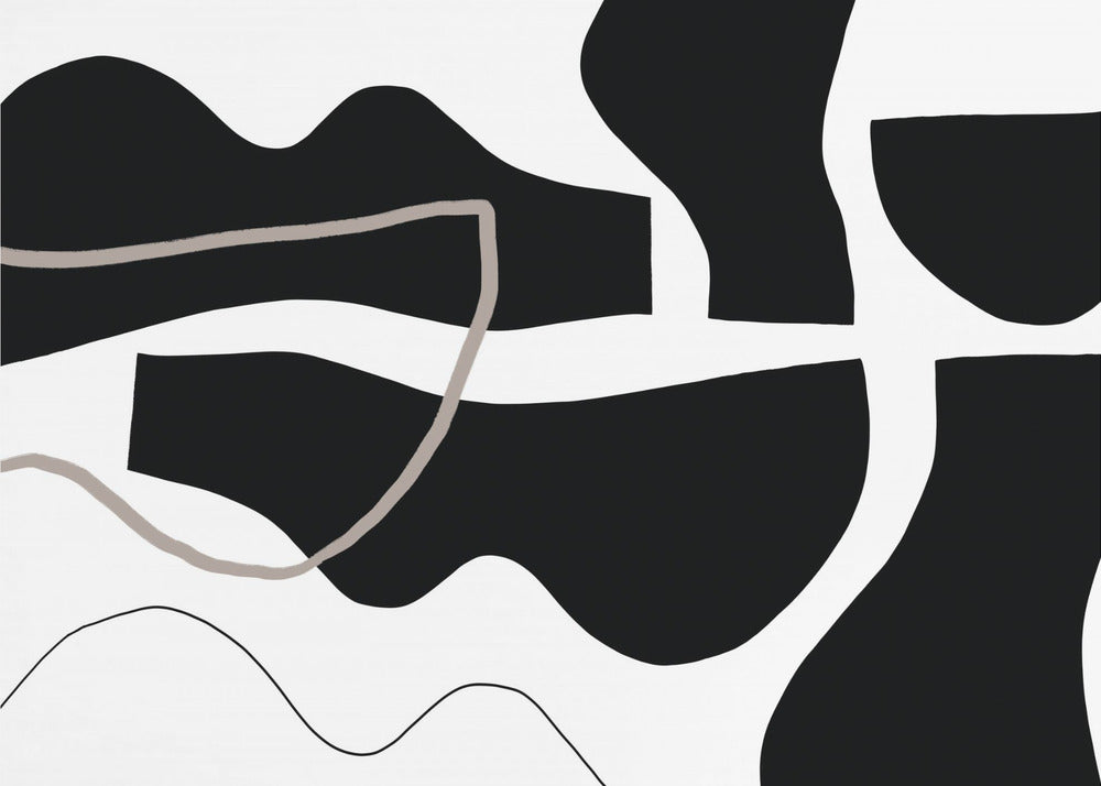 Black Shapes On A White Background | Wallpaper