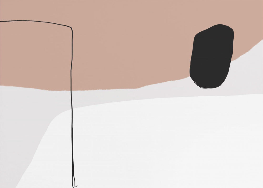 Minimalist Bold Black Shapes | Wallpaper