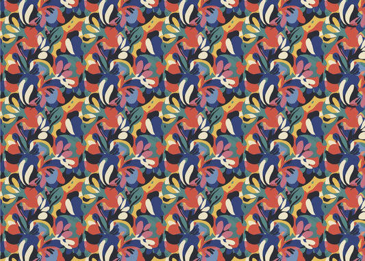 Vibrant Flowery Waves | Canvas