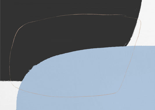 Interwoven Contrast Black Bold Meets Blue Soft | Canvas