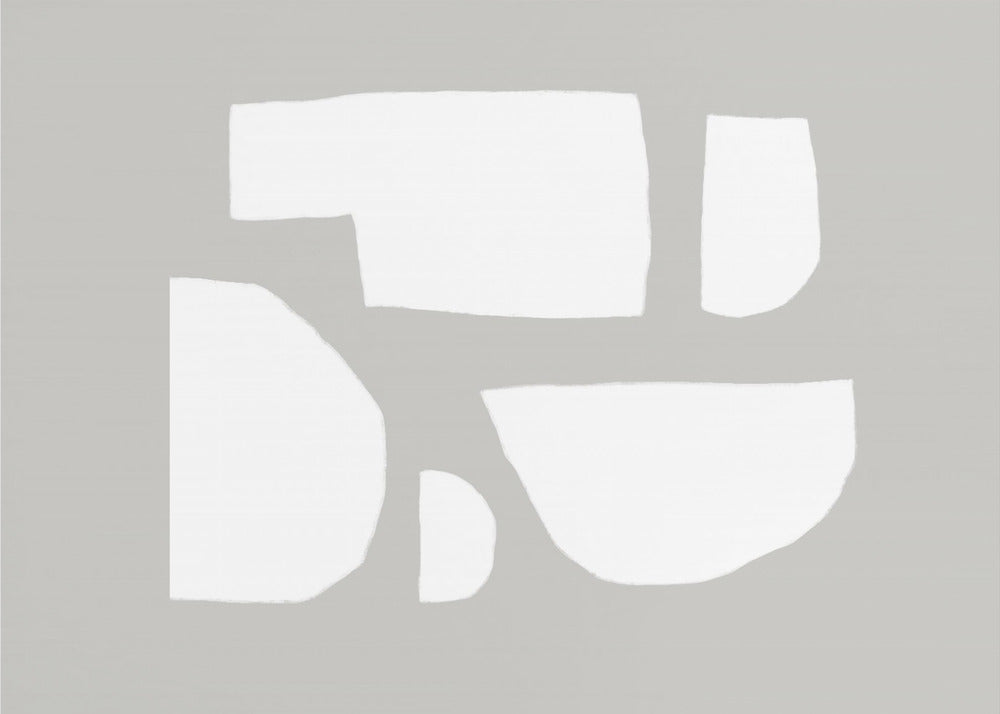 Minimalistic White Shapes | Wallpaper