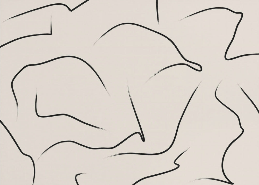 Minimalist Black Curves | Wallpaper