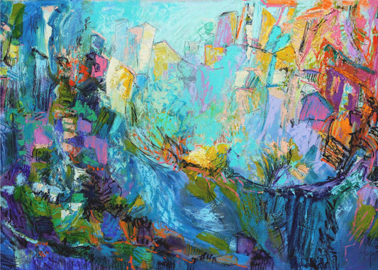 Luminous Petal Cascade | Wallpaper