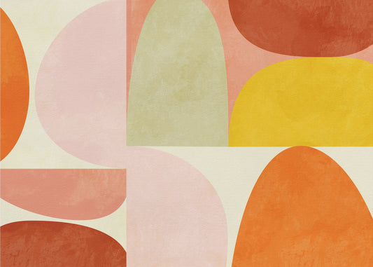 Warm Pastel Geometry | Canvas