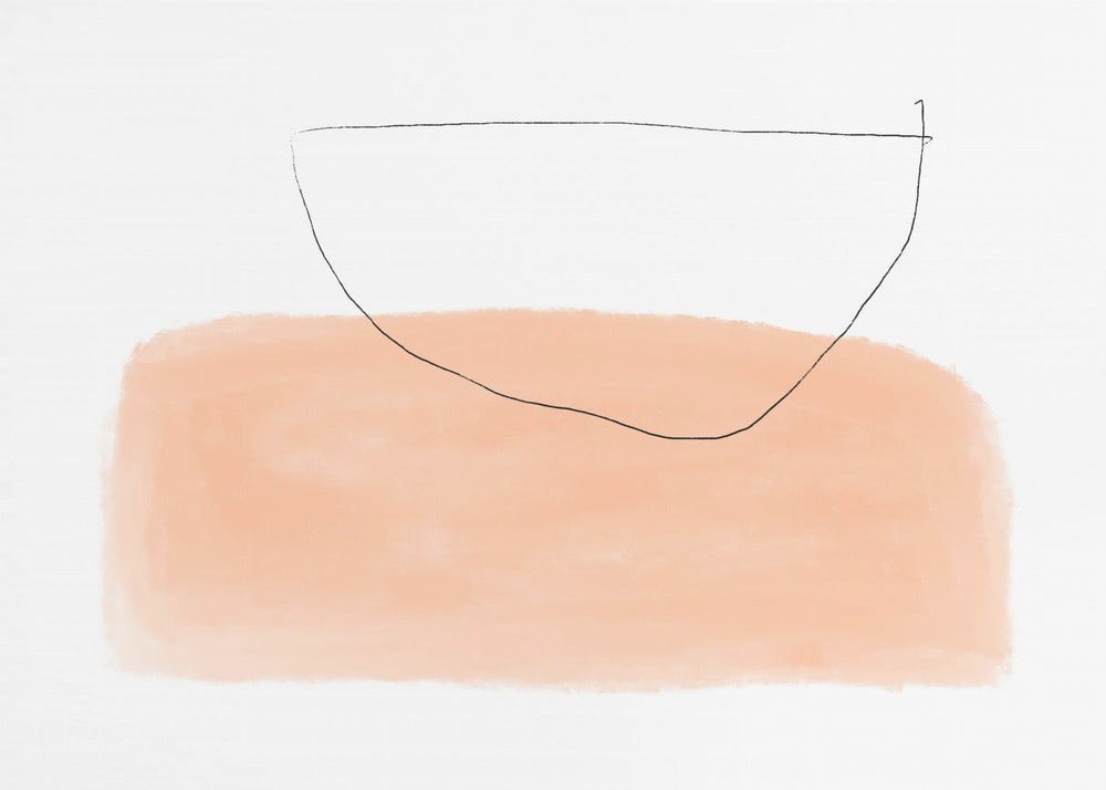 Bowl on Peach Canvas | Wallpaper