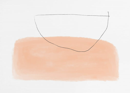 Bowl on Peach Canvas | Wallpaper