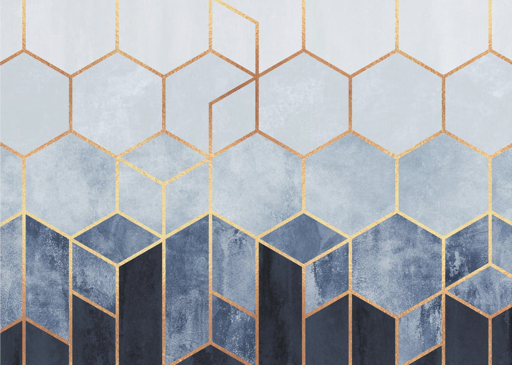 Soft Blue Hexagons | Canvas