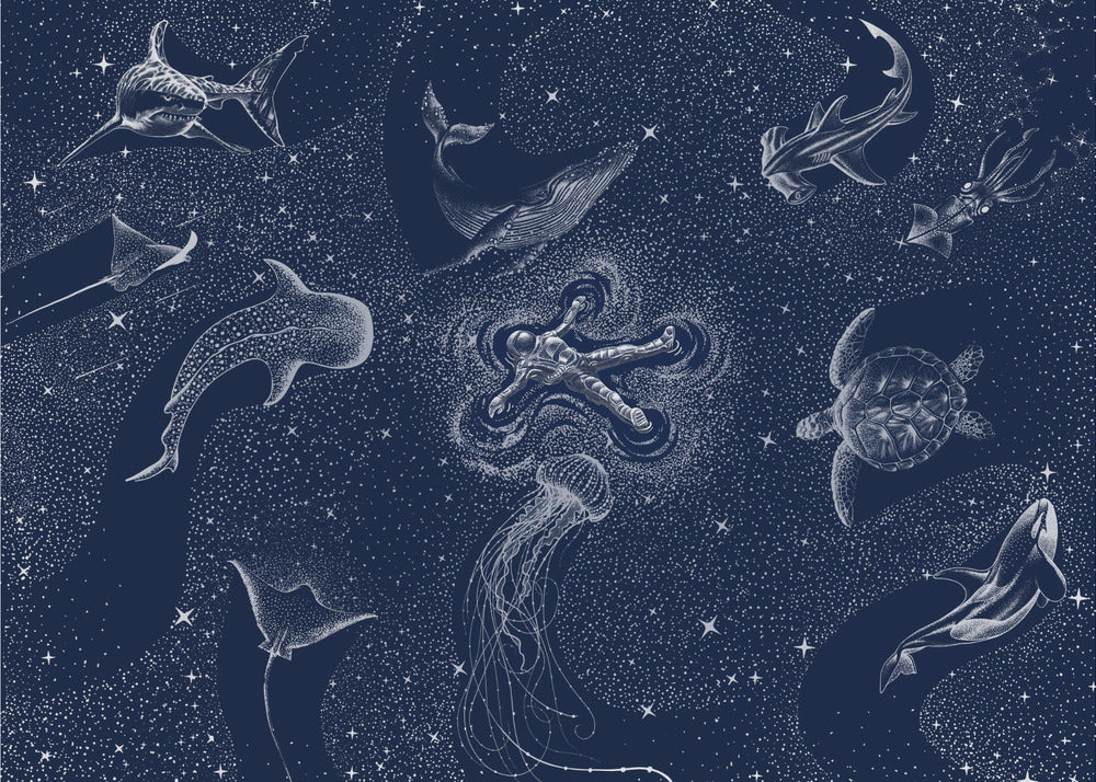 Cosmic Ocean With Astronaut | Wallpaper