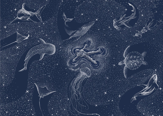 Cosmic Ocean With Astronaut | Wallpaper