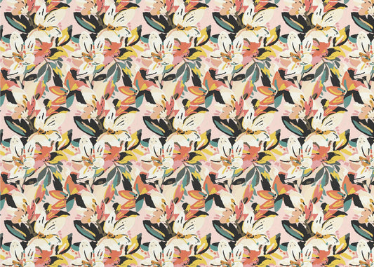 Floral Fusion Bliss | Wallpaper