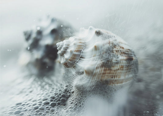 Shells in Ocean Mist | Wallpaper