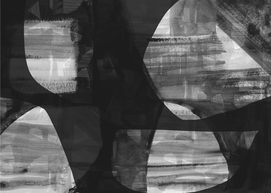 Abstract Black Night Shapes 4 | Poster