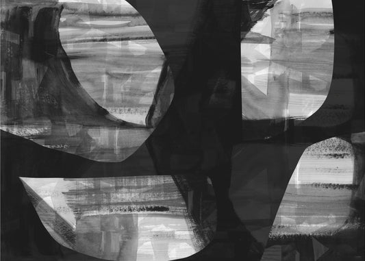 Abstract Black Night Shapes 3 | Poster
