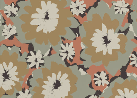 Bold Floral Symphony | Wallpaper