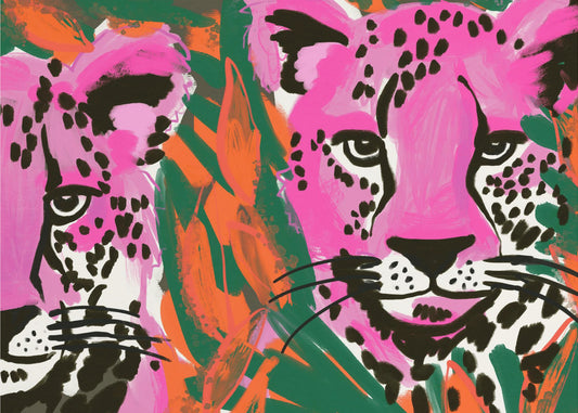 Pink Cheetah Duo | Wallpaper