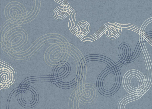 calming essentials loops muted blue | Wallpaper