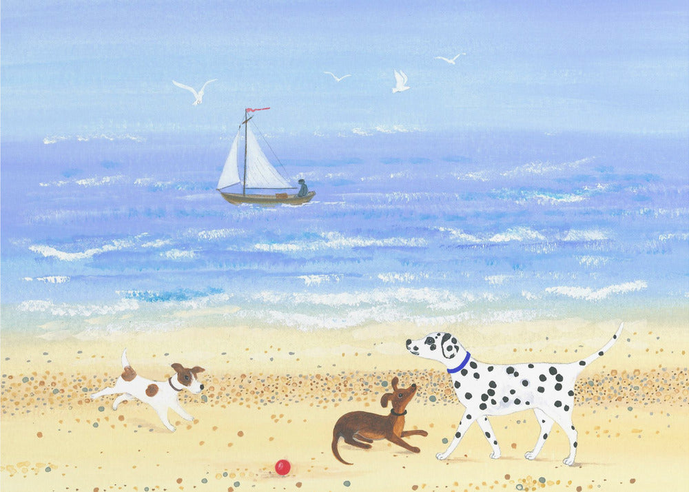 Doggy Plays On the Beach | Poster