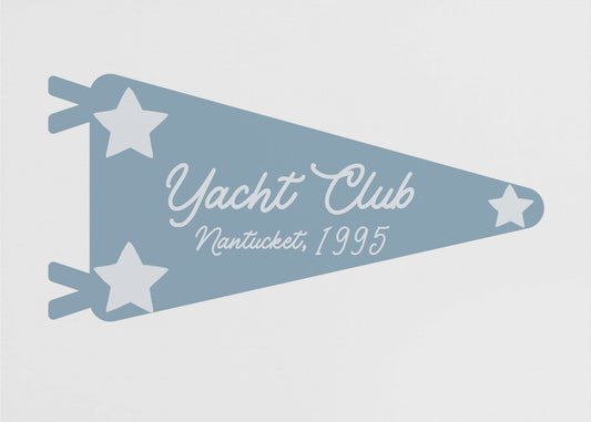 Yacht Club Blue Pennant | Poster