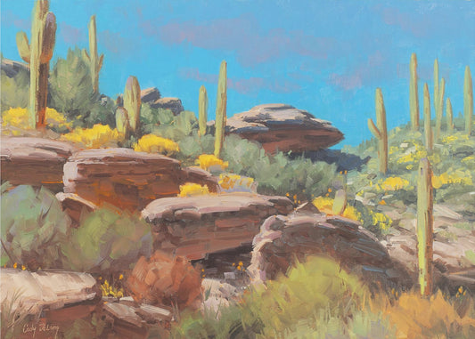 Desert Blooming Scene | Poster