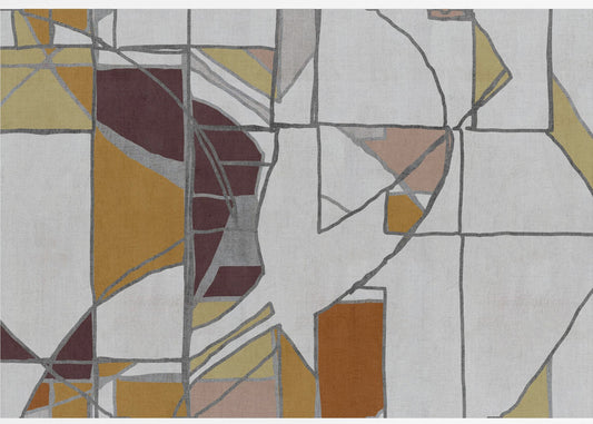 Abstract Geometric Forms in Warm Tones | Canvas