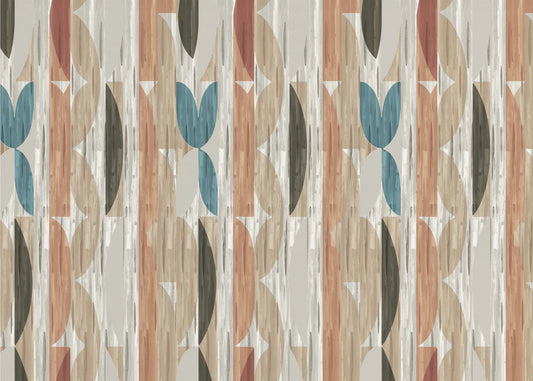 Retro Modern Shapes With Geometric Abstract Design | Poster