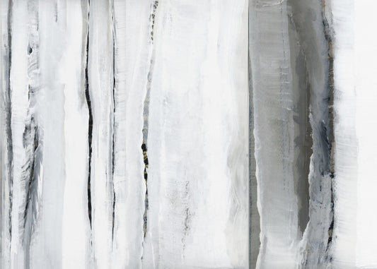 Vertical Strokes In Monochromatic Tones | Canvas