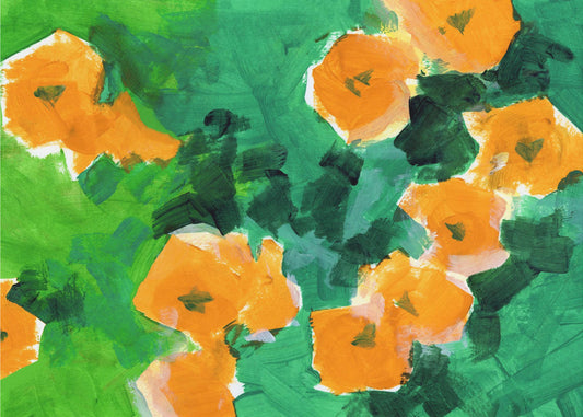 Golden Bloom Burst | Canvas