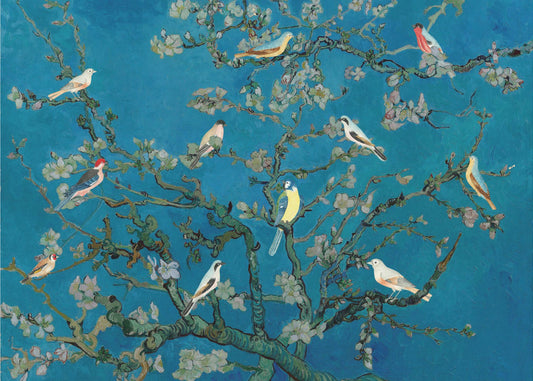Birds In the Almond Blossom | Canvas