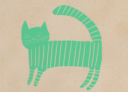 Green cat nursery | Poster