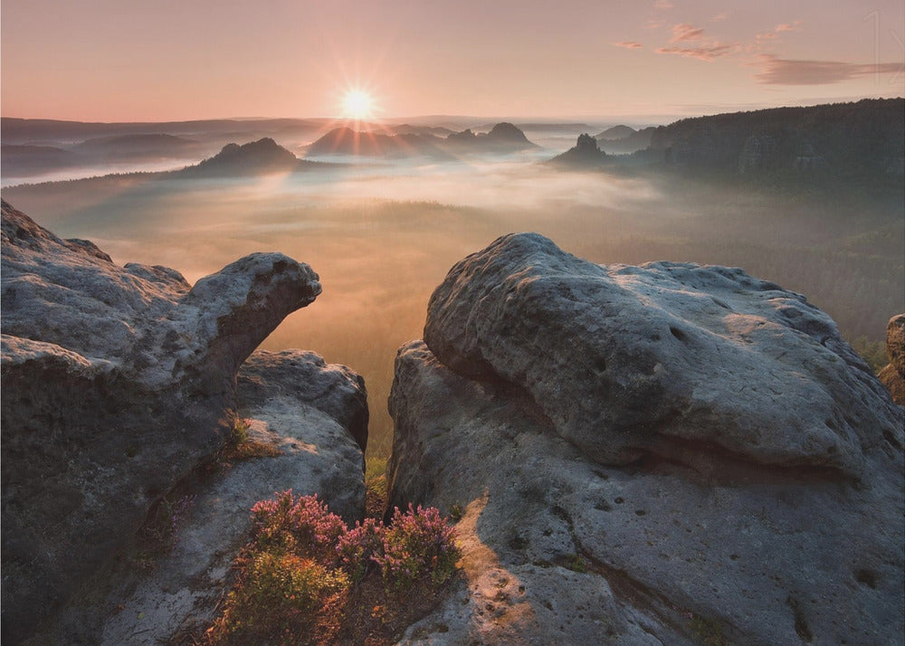 Sunrise on the rocks | Wallpaper