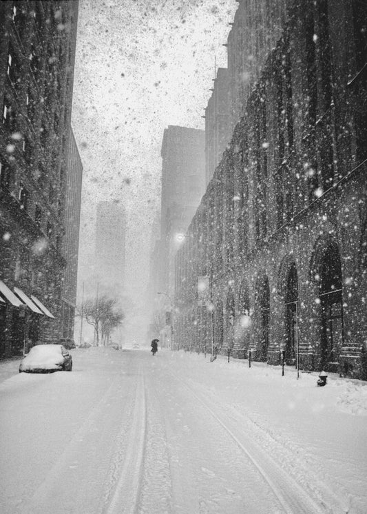 New York Walker in Blizzard | Poster