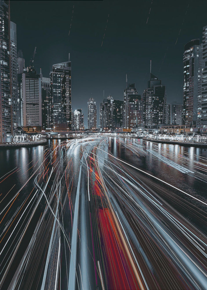 Traffic jam in the Dubai canal | Canvas