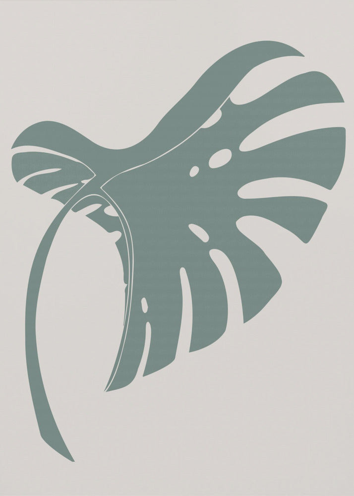 Monstera Bent Green | Canvas