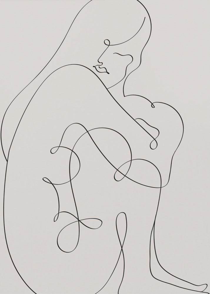 Woman Lines Black | Canvas