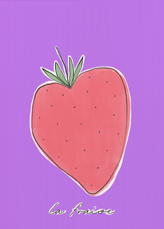 Stylized Strawberry Delight | Canvas