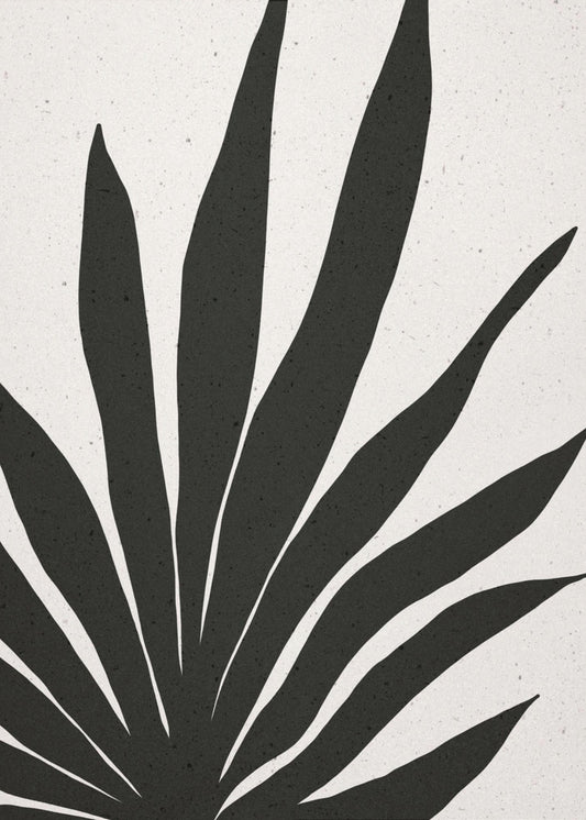 Abstract Black Leaves | Poster
