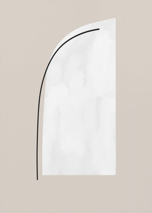 Curved Black Lines | Poster