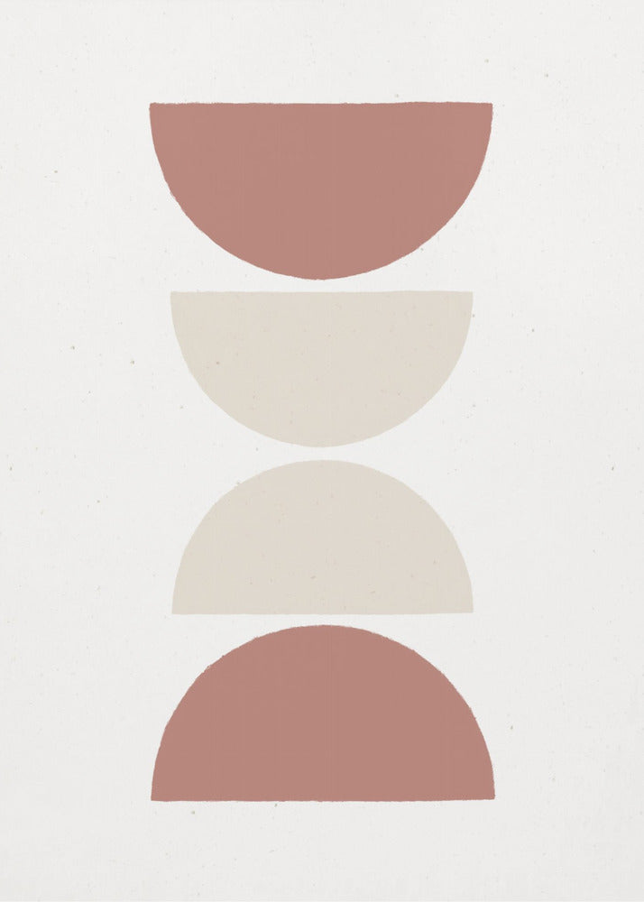 Stacked Half Circles in Earthy Tones | Canvas