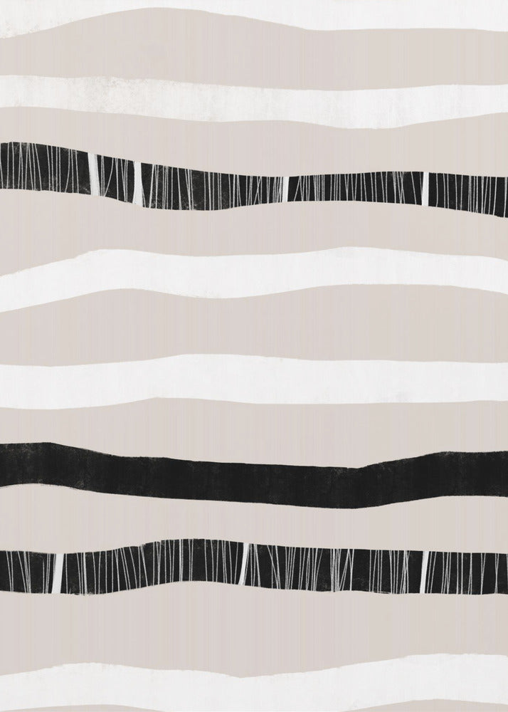 Monochrome Waves | Canvas