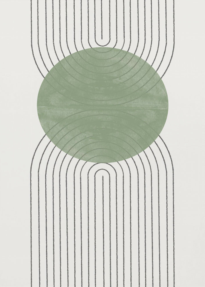 Green Harmony Flow | Canvas