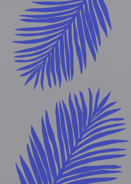 PALM LEAF 02 SOFT GRAY | Canvas
