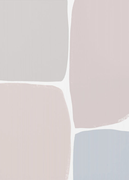 Muted Geometric Blocks | Canvas