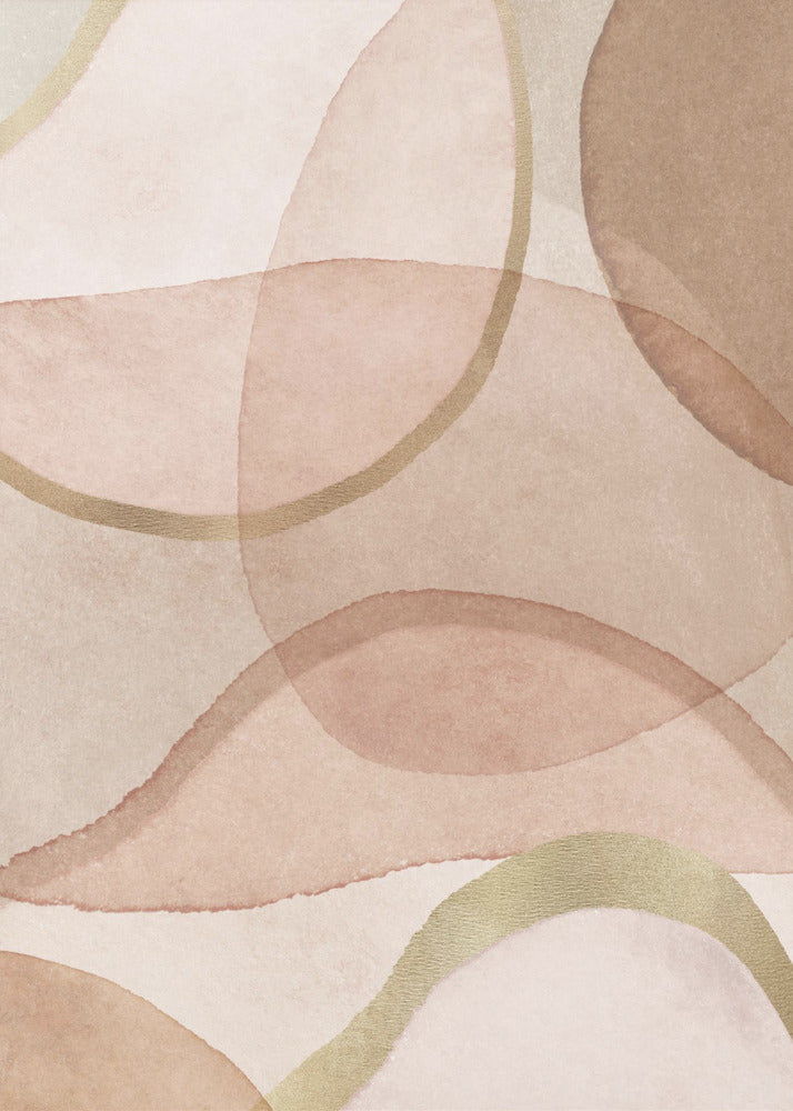 Blush and Brown Abstract | Canvas